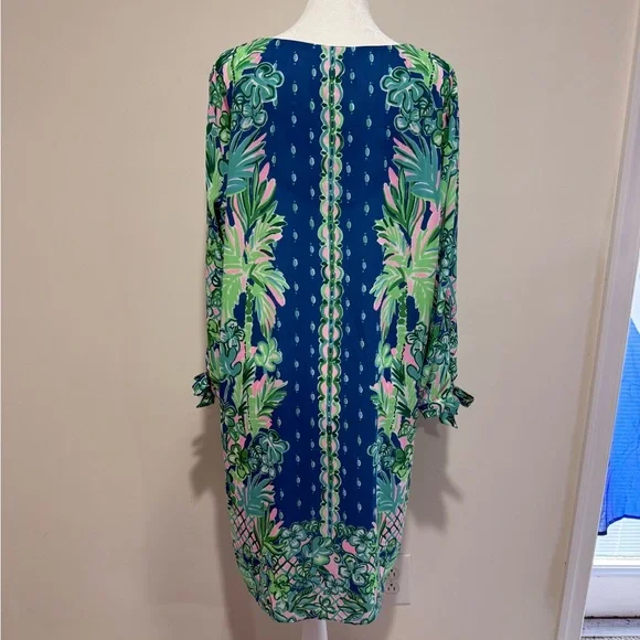 Lilly Pulitzer Large Pamela Shift Dress in Macaw Blue Coconut - Picture 3 of 5